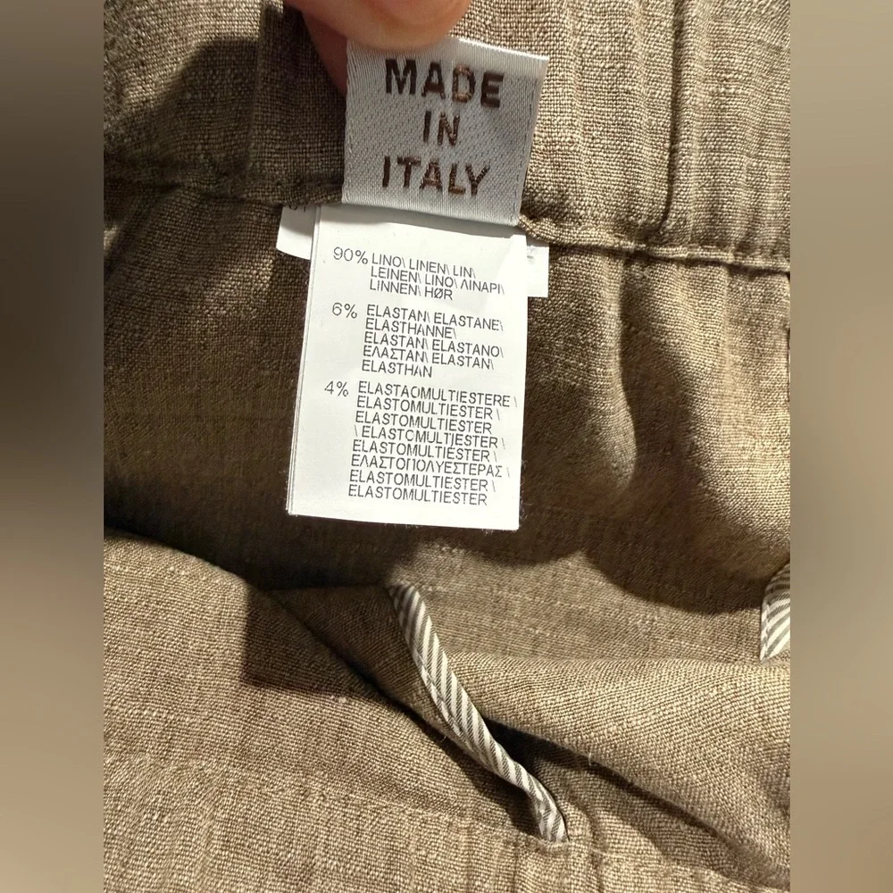 Brunello Cucinelli  Neutral Beige Linen Pants - Picture 10 of 12